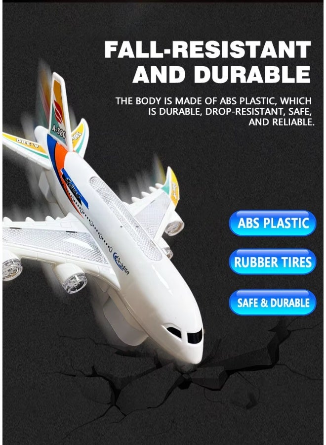 DAT Spray Plane Electric Toy Airplane with Mist Spray, Light & Music, Auto Obstacle-Avoiding Omni Wheels, Durable ABS Body, Kids 3+ - Image 5